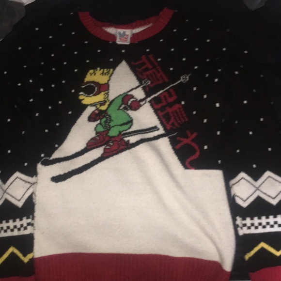 Junkfood bart simpson ugly sweater - Picture 1 of 3